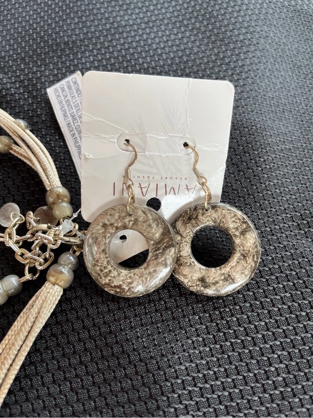 NWT AMIANI Resort Fashion 3-Piece Matching Set BOHO/COASTAL CHIC Jewelry - Picture 7 of 10
